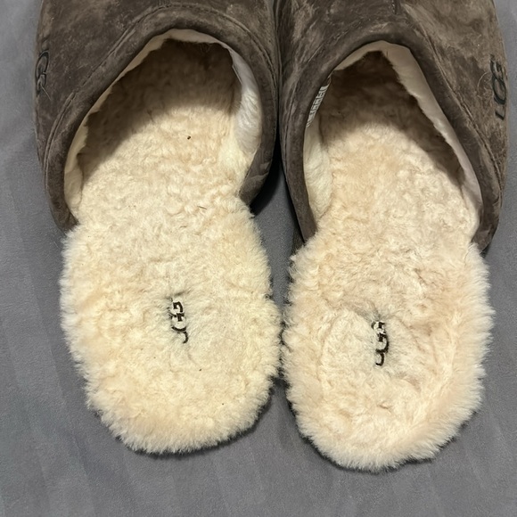 Scuff Slippers w/Fur, Tan Brown Men's Size US 13 - Picture 2 of 5